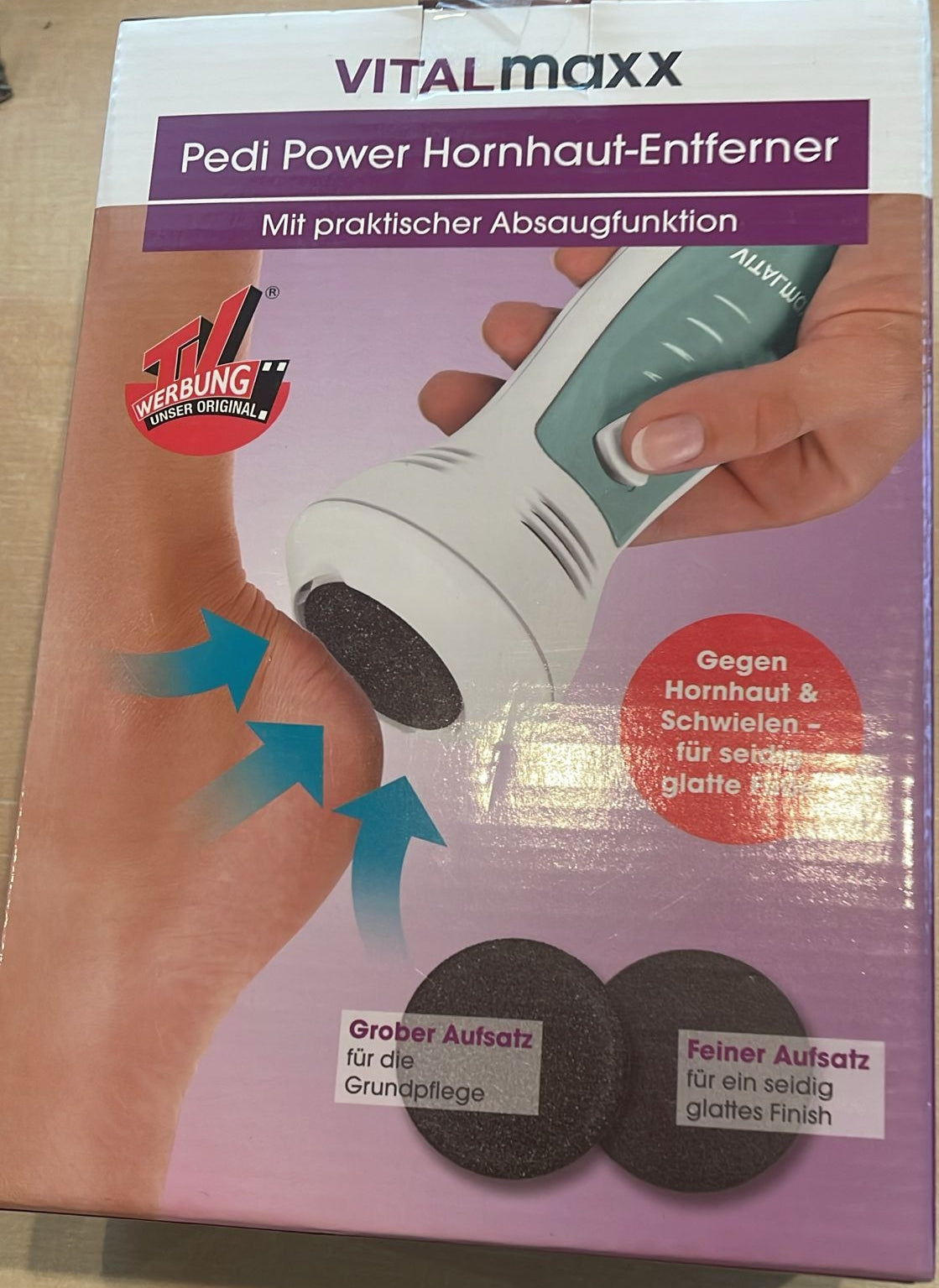 VITALmaxx Hornhautentferner mit Absaugfunktion - JR-Vertrieb