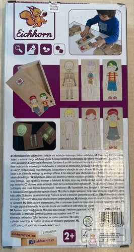 Eichhorn Kleinkindwelt Körperpuzzle mit Holzbox 19 Teile - JR-Vertrieb