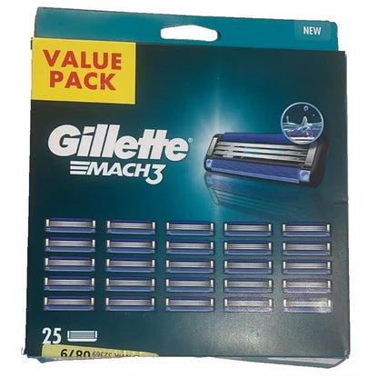 25 x Gillette Rasierklinge Mach3 Ersatzklingen