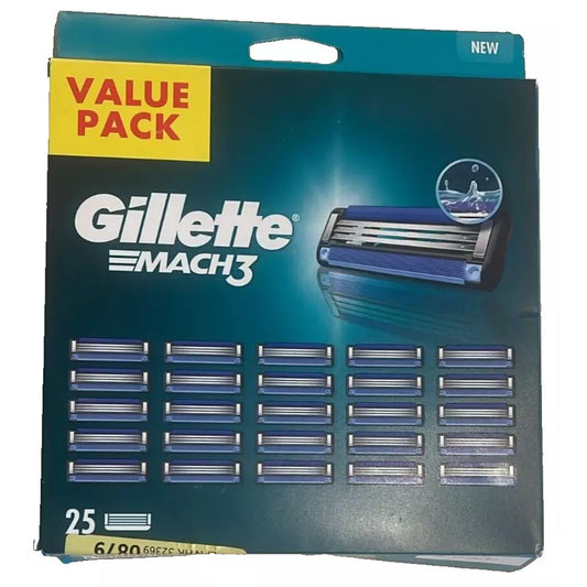 25 x Gillette Rasierklinge Mach3 Ersatzklingen