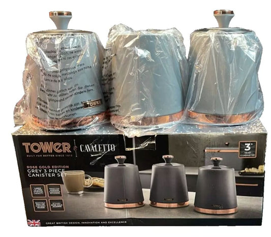 Tower Cavaletto T826131GRY Vorratsdosen - 2 Deckel
