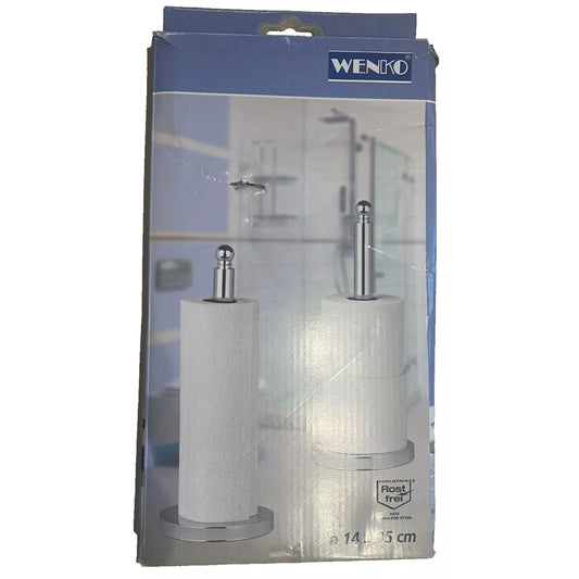Wenko Viterbo Chrom Küchenrollenhalter Papierrollenhalter 14 x 35 cm - Edelstahl